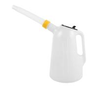 Distributeur Doseur Huile Moteur avec Bec Long Flexible et Poignée | Résistant aux Chocs, des Éclaboussures, Bouchon et Couvercle Inclus, Usage Auto, Moto et Marine