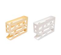 Distributeur d'œufs à 4 niveaux for réfrigérateur, grande capacité, peu encombrant(Yellow and White)