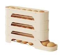 Distributeur d'œufs à - Organiseur de réfrigérateur de type coulissant pour armoire de cuisine, support de plateau de rangement amovible, boîte de récipient peu encombrante | Système de