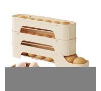 Distributeur d'œufs à pour réfrigérateur, rangement automatique des œufs roulants, organiseurs et rangement antidérapants, fournitures de cuisson compactes pour comptoir de cuisine, porte de
