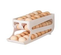 Distributeur d'œufs pour réfrigérateur | 3 Niveaux Distributeur Oeuf Frigo | Récipient de Stockage d'oeufs à Roulement Automatique économiser l'espace | Grande capacité, Peut contenir 43 œufs