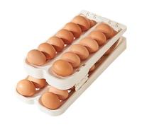 Distributeur D'œufs Pour Réfrigérateur, Distributeur D'oeufs À Roulement Automatique À 4 Niveaux Organisateur D'oeufs De Cuisine Boite A Oeufs Frigo Pour Le Réfrigérateur Et Le Comptoir, 36.5x16x9cm