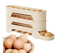 Distributeur D'Œufs Roulant - PP Conception Automatique | Support Pour Réfrigérateur | Organisateur De Frigo À Gravité | Rangement Gain De Place Cuisine Organisation Pratique