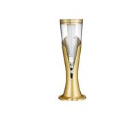 distributeur eau Distributeur de tour de boissons, tour de Mimosa avec Tube de glace, distributeur de boissons de bière, de table, de liqueur, for fête au Bar refrigérée(Gold,1.5L)