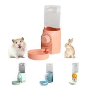 Distributeur Eau Lapin,500ML Distributeur Eau Cochon d'Inde,Suspendue Abreuvoir Automatique,pour Lapin Chinchilla Cochon d'Inde Hérisson Furet (Rose)