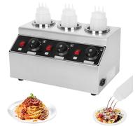 Distributeur électrique de chauffe-sauce - Chauffe-bouteille de confiture de sauce chaude en acier inoxydable - Machine de conservation de la chaleur pour fromage/chocolat/curry/beurre