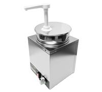 Distributeur électrique de fromage nacho avec pompe, chauffe-fromage nacho, chauffe-fudge chaud commercial, chauffe-sauce au fromage nacho à température réglable pour buffet, cuisine, cafétéria,4L