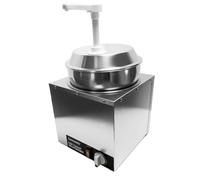 Distributeur électrique de fromage Nacho avec pompe - Chauffe-fromage nacho commercial et chauffe-caramel - Température réglable pour buffet, cuisine, cafétéria, fête à la maison - Capacité de 7 l