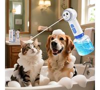 Distributeur électrique de shampooing pour chien, pulvérisateur automatique de savon en mousse, distributeur de savon pour chat avec câble de charge magnétique supplémentaire (5,1 cm au total), mousse