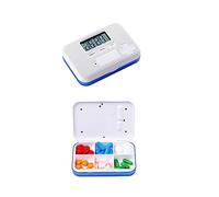 Distributeur électronique de comprimés, Pilluliers Medicaments 7 Jours avec 6 Compartiments, Pilulier Semainier Portable Semainier Medicament pour Vitamines, Suppléments et Médicaments