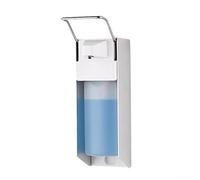 Distributeur en alliage d'aluminium finition mate avec levier de pompe réglable en acier inoxydable, matériel de montage mural, conçu pour la distribution de savon (gouttes de 500 ml)