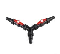 Distributeur en Y à 3 voies pour systèmes d'eau compatible avec les pompes de bassin et les chemins de roulement avec connexion de fuite et construction ABS (CST-01F)