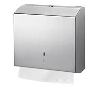 Distributeur Essuie Main, Distributeur Papier Essuie Main Acier Inoxydable, Distributeur Papier Mural avec Serrure, pour Pliées en Z/N Essuie 250 à 400, Publics, Salle de Bain, Cuisine