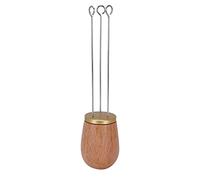 Distributeur et agitateur de café en poudre avec poignée ergonomique en bois, matériau de qualité alimentaire, 13,3 x 3,3 cm pour les baristas à domicile et les amateurs de café (Or)
