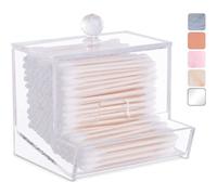Distributeur Et Support De Cotons-Tiges En Acrylique Moderne : Une Solution De Rangement Élégante Pour La Salle De Bain