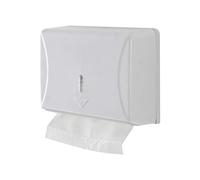 Distributeur fermé pour Lingettes avec fenêtre - Distributeur de lingettes pour Salle de Bain, en ABS, 27,5 x 20,5 x 10 cm, Blanc