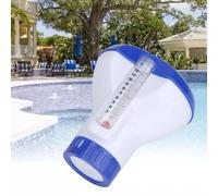 Distributeur Flottant de Chlore, Doseur de Chlore, Conteneur de Comprimés de Brome au Chlore, avec Thermomètre, Idéal pour Les Piscines Intérieures, Extérieure, Spa, Jacuzzi, étangs