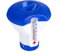 Distributeur Flottant pour Piscine avec Thermomètre, Doseur Automatique, Diffuseur Flottant Spa, Distributeur