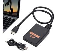 Distributeur HD pour Moniteur, HD 1 HD Distributeur 2 Sortie - HD 1 à 2 voies Distributeur - Distributeur Audio Vidéo, Hub 4K 1 à 2 voies Adaptateur pour double moniteur, distributeur HD pour TV RE