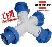 Distributeur La 3 Prises Cee IP 67 - Industrielle 220 - 230 V Phase brennenstuhl