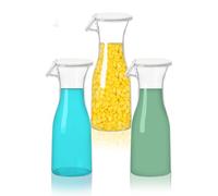 Distributeur Lessive Liquide - Lot de 3 avec 16 étiquettes | Rangement buanderie organisé | Compatible détergent, Eau de Javel, Parfum, Perles Booster