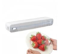 Distributeur magnétique de papier aluminium,Boîte de rangement rechargeable à gain de place avec cutter | Support de rangement pour film alimentaire | pour cuisine, placard, garde-manger, appartement,