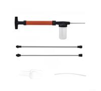 Distributeur manuel de poudre de dioxyde de silicium avec tige de portée étendue pour lutter contre les parasites dans le jardin et application de poudre de puces pour animaux domestiques (orange)