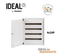 Distributeur modulaire métal 4x24 encastré IDEAL TS 32638