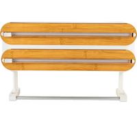 Distributeur mural de film alimentaire, coupe-film aluminium, organiseur de cuisine peu encombrant, couleur bois de bambou, M