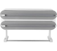Distributeur mural de film alimentaire, coupe-film aluminium, organiseur de cuisine peu encombrant, gris, M