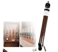 Distributeur Mural De Grains De Café Avec Tube En Verre Black-100cm | Distributeur De Céréales Et Aliments Secs,Grande Capacité,Fixation Murale,Fermeture Hermétique,Dosage Réglable