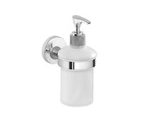 DISTRIBUTEUR MURAL DE SAVON EN VERRE AVEC DISTRIBUTEUR EN ACIER CHROMÉ FILA