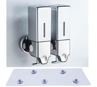 Distributeur Mural de Savon pour Les Mains,Savonnerie Commerciale,Douche et Lotion Savon pour Salle de Bain Cuisine marché Hôtel Restaurant (Argent, 1000ml)