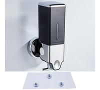Distributeur Mural de Savon pour Les Mains,Savonnerie Commerciale,Douche et Lotion Savon pour Salle de Bain Cuisine marché Hôtel Restaurant No-Drill, (Noir, 500ml)