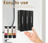 Distributeur mural de shampoing et conditionneur liquide Regina, triple douche, sans perceuse, accessoires pour la maison et l'hôtel White A 1200ML