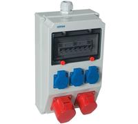 Distributeur mural en plastique Raccord à vis M32 2xCEE 16 A,3x230V