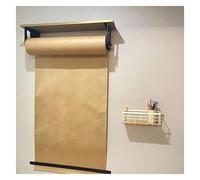 Distributeur mural et coupe-papier kraft, support de rouleau de papier kraft de 70 cm avec étagère supérieure, idéal pour les listes de tâches, les menus et le tableau à message - Parfait pour la