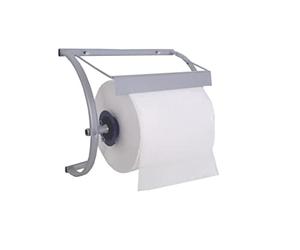Distributeur mural industriel Tecnokit avec bobine 500 feuilles incluse, acier peint aluminium, porte-bobine robuste 29 cm, installation rapide 38x35x18h