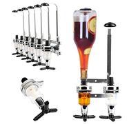 Distributeur mural pour 6 bouteilles d'alcool et de cacta - Mesure 25 à 45 ml - Porte-bouteille de bar pour bière et boissons mélangées - Parfait pour les bars à domicile et les fêtes