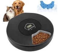 Distributeur Nourriture Humide Chat,avec Minuterie Programmable &Refroidissement,5 Repas,Distributeur Croquettes Chat Automatique sans Fil pour Aliments Humides Et Secs