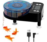 Distributeur nourriture poissons, minuterie rechargeable, écran LCD, design anti-humidité