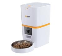Ferplast Distributeur Croquettes Chat Automatique Risto Pet Smart Gamelle Croquettes Chien 6 L, Contrôle Via APP, Caméra Vision Nocturne, Microphone, Enregistreur Vocal, Acier Inoxydable