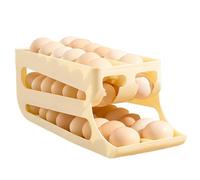 Distributeur Oeuf Frigo, Distributeur d'œufs à roulement automatique à 3 niveaux double rangée, Distributeur D'œufs Pour Réfrigérateur, Rangement Oeufs Frigo, Peut contenir 40 œufs