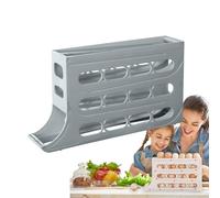Distributeur Oeufs, Distributeur D'œufs Pour Réfrigérateur, Rangement Oeufs Frigo,Rouler Automatiquement La Boîte À Œufs À 4 Niveaux,rangement Frigo, Peut Contenir 30 œufs (noir,1pcs) (02-Grey)