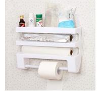 Distributeur Papier Aluminium Et Film, Devidoir Essuie Tout Mural,Support De Rouleau De Papier pour Cuisine Fixé Au Mur,