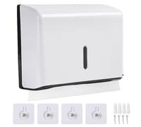 Distributeur Papier Essuie Main, Distributeur Essuie Main Mural, Distributeur De Serviettes Murales, Distributeur Papier Toilette Essuie Main 200 Feuille Idéal pour Centres Commerciaux, Hôtels,Blanc