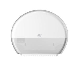 Distributeur papier toilette rouleau Mini_Jumbo Tork T2 plastique blanc