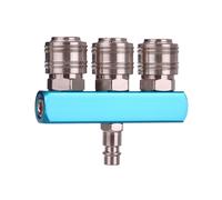 DISTRIBUTEUR PNEUMATIQUE À 3 VOIES POUR COMPRESSEUR + RACCORDS RAPIDES DE 1/4”