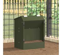 vidaXL Distributeur pour lapins Argent 64,5×25,5×45,5 cm – design moderne, pour jardin et terrasse