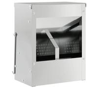 vidaXL Mangeoire pour lapins argentée – acier galvanisé – 20 x 12,5 x 25 cm – 3 kg